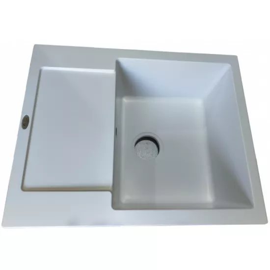 Chiuvetă de bucătărie Tornado Sofia 620х500 mm, Alb