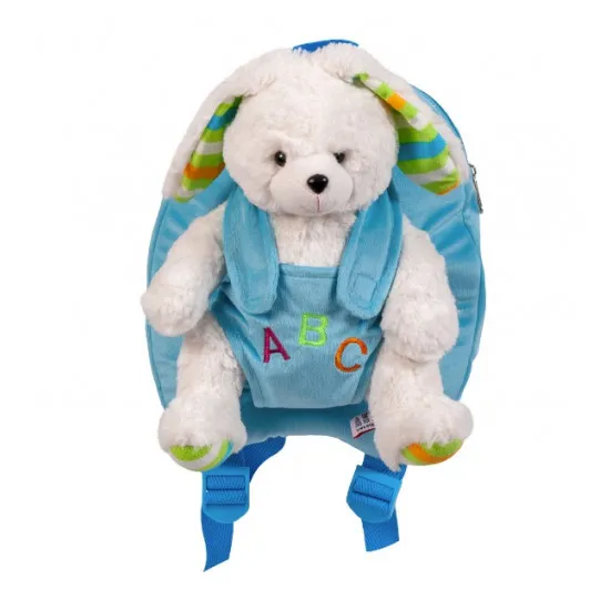 STIP ST161 Мягкая игрушка “Зайка в рюкзаке”, 29 см