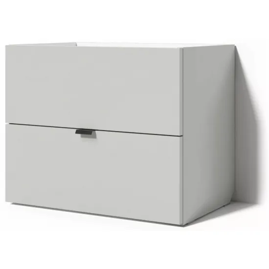 Noptieră Fabrik Home Hardy (55 cm), Gri deschis mat