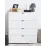 Comodă Fabrik Home Hardy 4 sertare, 80x47x87 cm, Alb Frasin/Alb Luciu