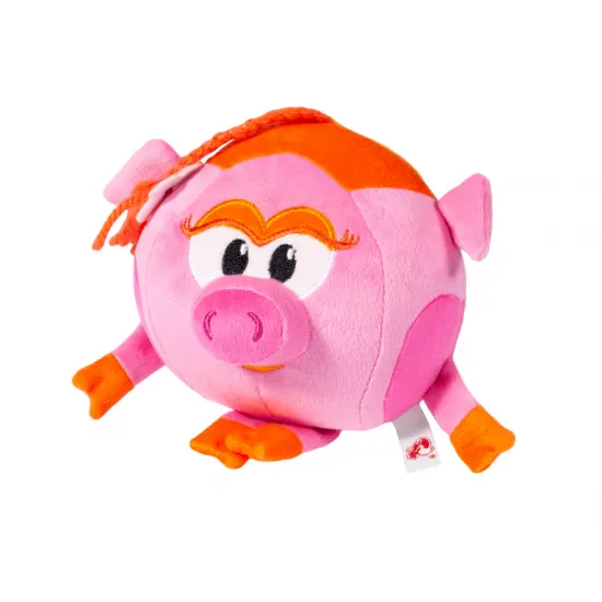 STIP ST374 Мягкая игрушка Кругляш свинка, 19 см