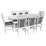 Set de mobilă Eva Masa HV-31N White + 8 scaune DEPPA R (White, NV-10WP Grey)