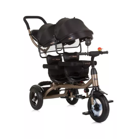 Bicicletă copii Chipolino 2PLAY Obsidian/Gold (TRK2P0241OG)