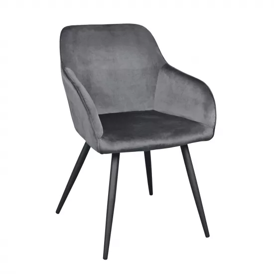 Стул Decoprim Airis, Catifea Grey HLR21/Black Legs