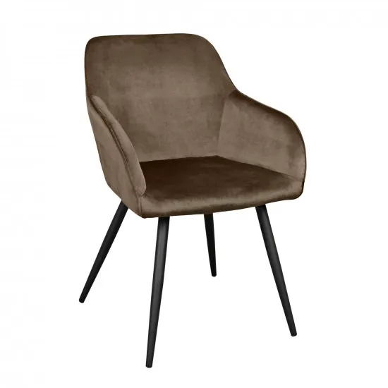 Стул Decoprim Airis, Catifea Brown HLR49/Black Legs