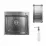Chiuvetă de bucătărie SanDonna HD5550, 500х550 mm, Crom Satin (VOR57923)