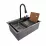 Chiuvetă de bucătărie SanDonna HD6850, 680x500 mm, Negru (VOR58102)