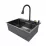 Chiuvetă de bucătărie SanDonna HD6850, 680x500 mm, Negru (VOR58102)