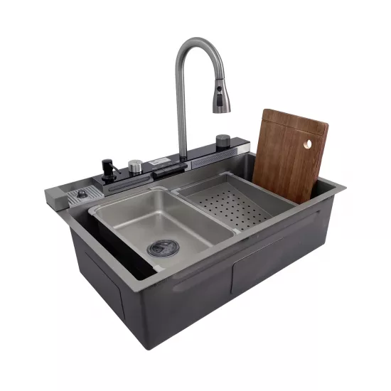 Chiuvetă de bucătărie SanDonna HD7550,500x750 mm, Silver (VOR58538)