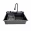 Chiuvetă de bucătărie SanDonna HD7550,500x750 mm, Negru (VOR58539)