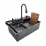 Chiuvetă de bucătărie SanDonna HD7550,500x750 mm, Negru (VOR58539)