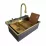Chiuvetă de bucătărie SanDonna HD7550,500x750 mm, Auriu (VOR58540)