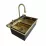 Chiuvetă de bucătărie SanDonna HD7550,500x750 mm, Auriu (VOR58540)