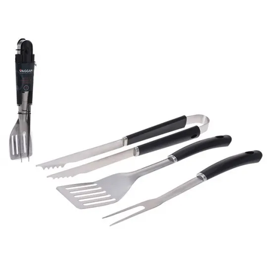 Инструменты для барбекю Vaggan 50727 3ед (лопатка, вилка, щипцы)