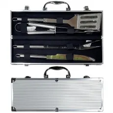 Инструменты для барбекю BBQ 37862, 4ед, в чемодане 38X7X11cm Инструменты для барбекю BBQ 37862, 4ед, в чемодане 38X7X11cm