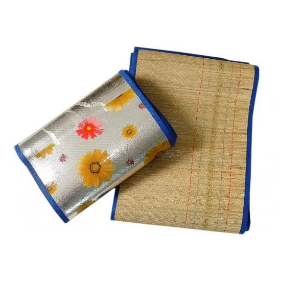 Коврик пляжный 10188, соломка 170X146cm, отражающая