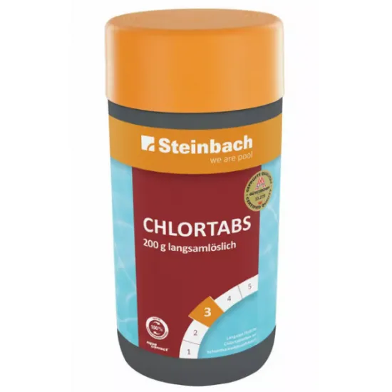 Tablete cu clor Steinbach 752201 cu dizolvare lentă 200 g, treapta 3, ambalaj 1 kg