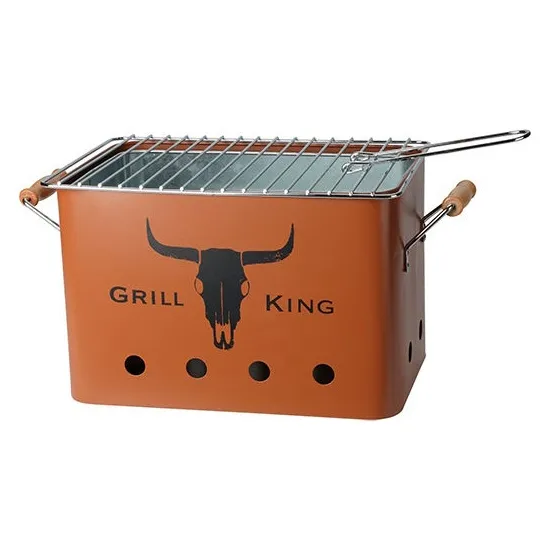 grÄ?tar BBQ 50572, cu manere din lemn si plasa 32X20X20cm