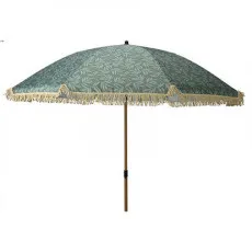 Зонт от солнца Ambiance 53917 D1.76m cu picior flexibil, 8 spite, verde, cu franjuri, husă