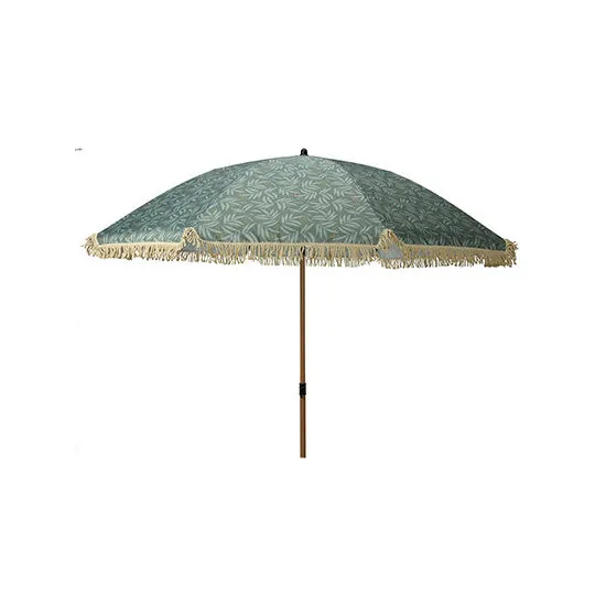 Зонт от солнца Ambiance 53917 D1.76м с гибкой ножкой, 8 спиц, зелёный, с бахромой, с чехлом