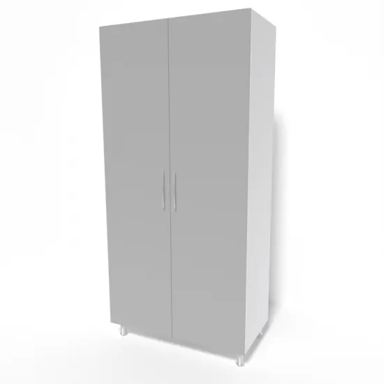 Dulap Smartex N5, 100x52x210 cm, Alb/Grafit