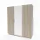 Dulap Smartex N8, 180x52x210 cm, Alb/Stejar Deschis