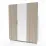 Dulap Smartex N9, 140x47x210 cm, Alb/Stejar Deschis