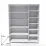 Dulap Smartex N9, 180x47x210 cm, Alb/Grafit