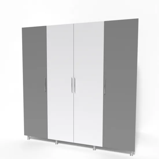 Dulap Smartex N9 (200 cm), Alb/Grafit