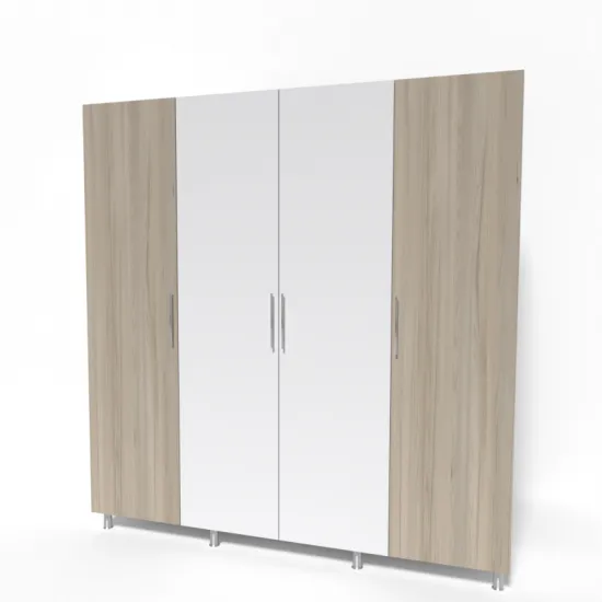 Dulap Smartex N9 (200 cm), Alb/Stejar Deschis