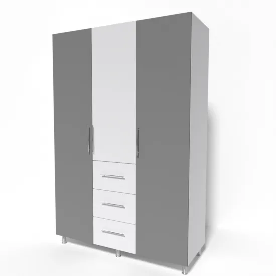 Dulap Smartex N12 (160 cm), Alb/Grafit