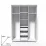 Dulap Smartex N12, 180x52x210 cm, Alb/Stejar Deschis