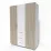 Dulap Smartex N12, 180x52x210 cm, Alb/Stejar Deschis