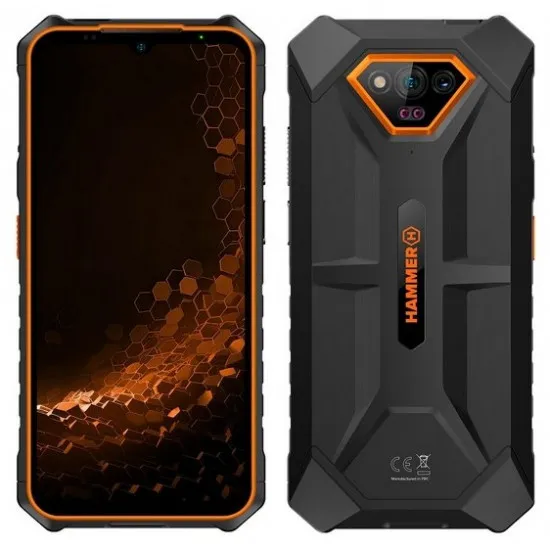 Smartphone Hammer Iron V, 6GB/64GB, Black/Orange