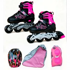 Роликовые коньки Intex 9087 M Black/Pink (35-38)