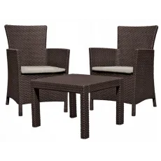 Set mobila de grădină Keter Rosario Balcony Set 258839, Brown/Oat