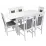 Набор мебели Eva Стол HV-29V White + 6 стульев DEPPA R (White, NV-10WP Grey )
