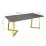 Masă pentru bucătărie DP Frida 180×90, Black Marble/Golden Legs