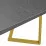 Masă pentru bucătărie DP Frida 180×90, Black Marble/Golden Legs