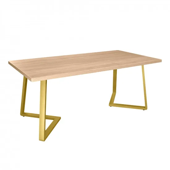 Masă pentru bucătărie DP Frida 180×90, Sonoma/Golden Legs