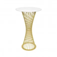 Masă bar DP Felicia Bar 60, White/Golden Leg Masă bar DP Felicia Bar 60, White/Golden Leg