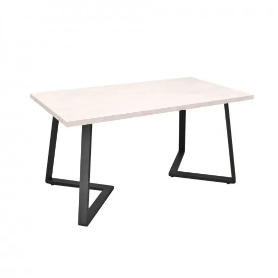 Masă pentru bucătărie DP Frida 150×80, Silk/Black Legs
