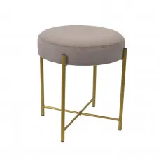 Taburet DP Taco, Beige/Gold Legs Taburet DP Taco, Beige/Gold Legs