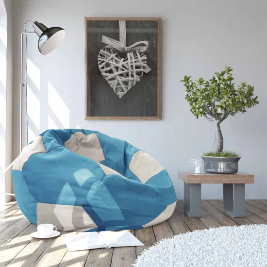 Кресло мешок DP Bean bag Big Ball, Blue/Grey