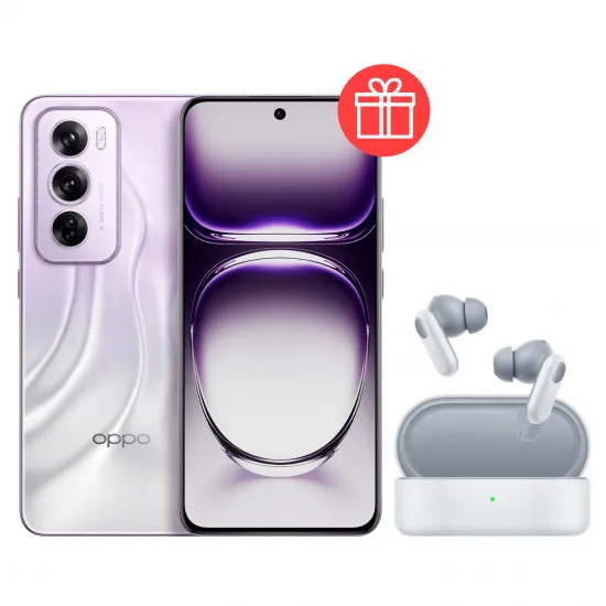 Smartphone Oppo Reno 12 Pro 5G, 12GB/512GB, Nebula Silver + Cadou OPPO TWS Headphones Enco Buds2 Pro + OPPO Power Adapter SUPERVOOC 80W