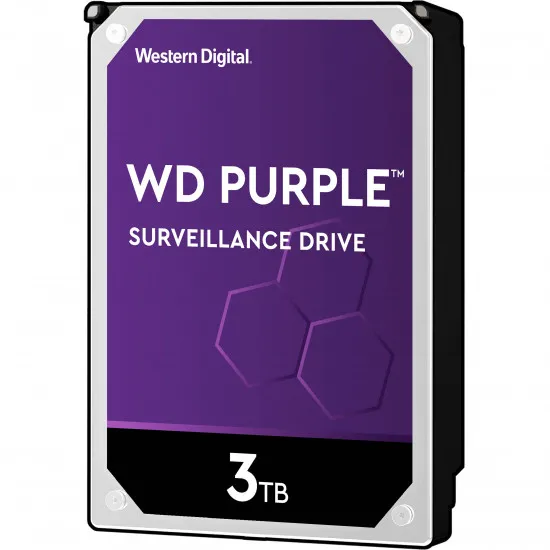 3.5" Жесткий диск 3 TB Western Digital Purple, 5400 rpm, 64 MB, SATA III (WD30PURZ)