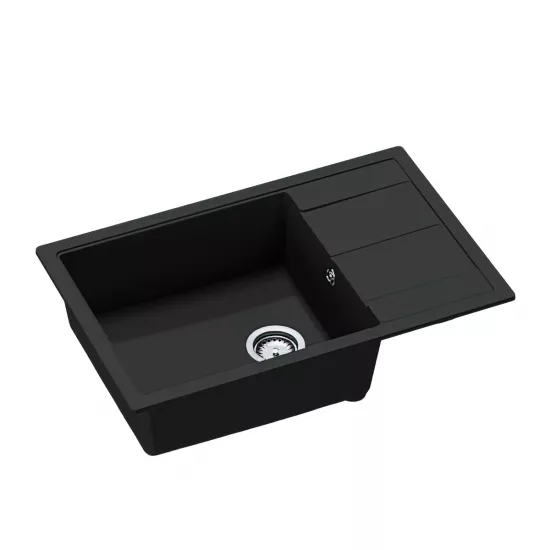 Chiuvetă de bucătărie SanDonna Ines,780х500 mm, Negru (VOR58637)