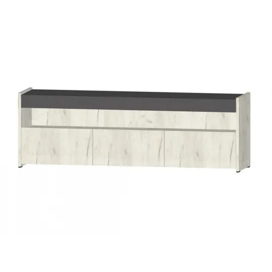 Comoda TV ML-Mobila ML-1 (139,3 cm), Kraft Alb / Antracit