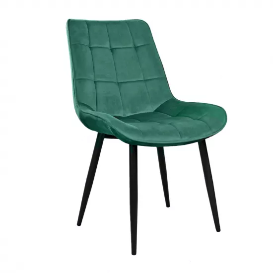 Scaun Decoprim Hans, Catifea Green HLR57 / Black Legs