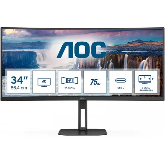 Monitor AOC CU34V5C/BK Black (34"/3440x1440)